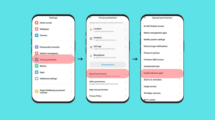 Android APK installation permission steps